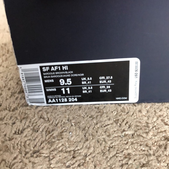 I am selling Nike Sf from StockX and are brown